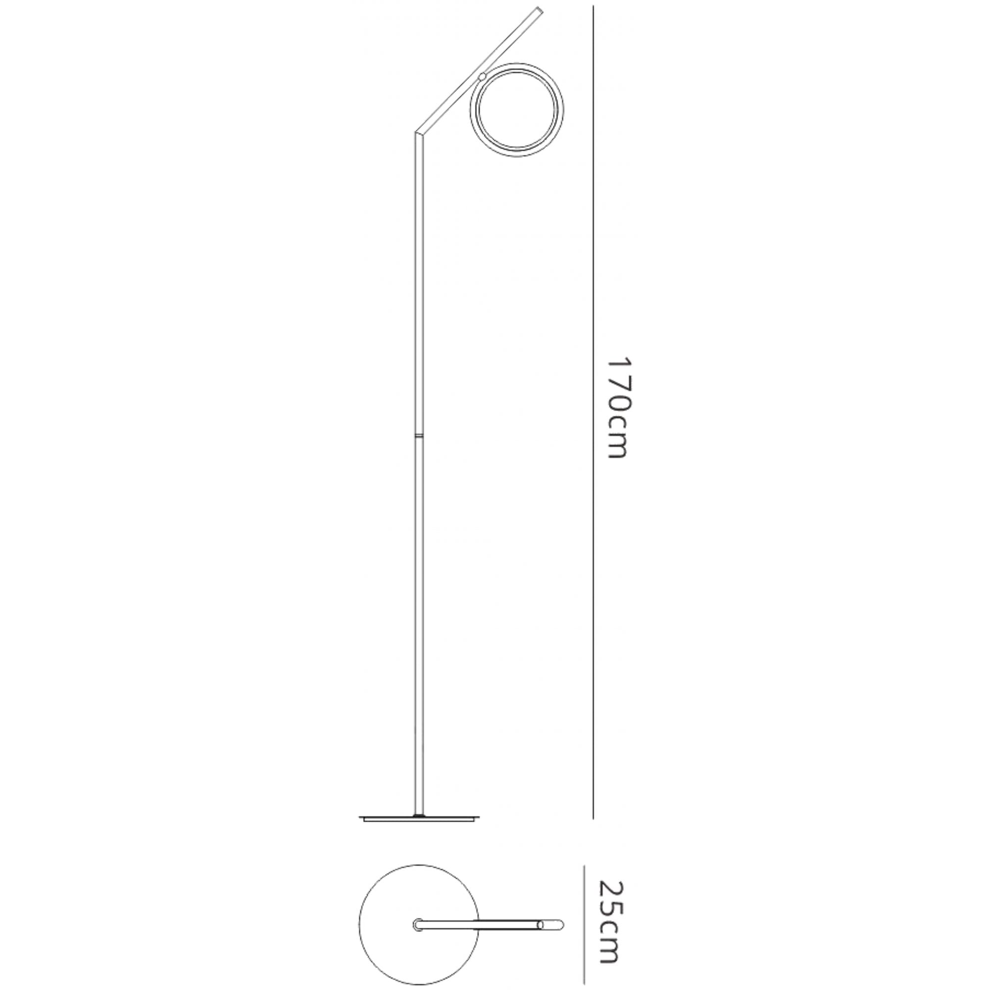Olimpia Floor  Lamp 12W LED Satin Gold