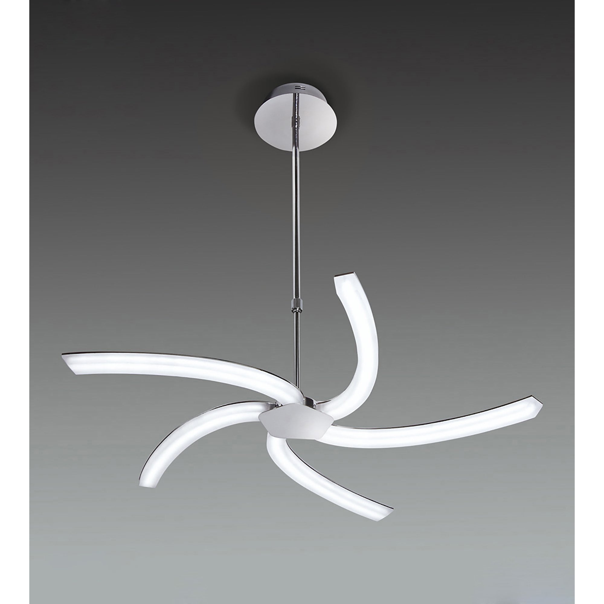 M3560 On Telescopic 30W LED Polished Chrome/Frosted Acrylic