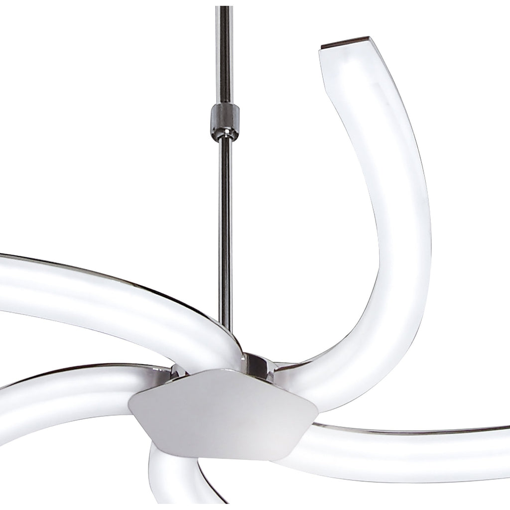 M3560 On Telescopic 30W LED Polished Chrome/Frosted Acrylic