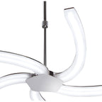 M3560 On Telescopic 30W LED Polished Chrome/Frosted Acrylic