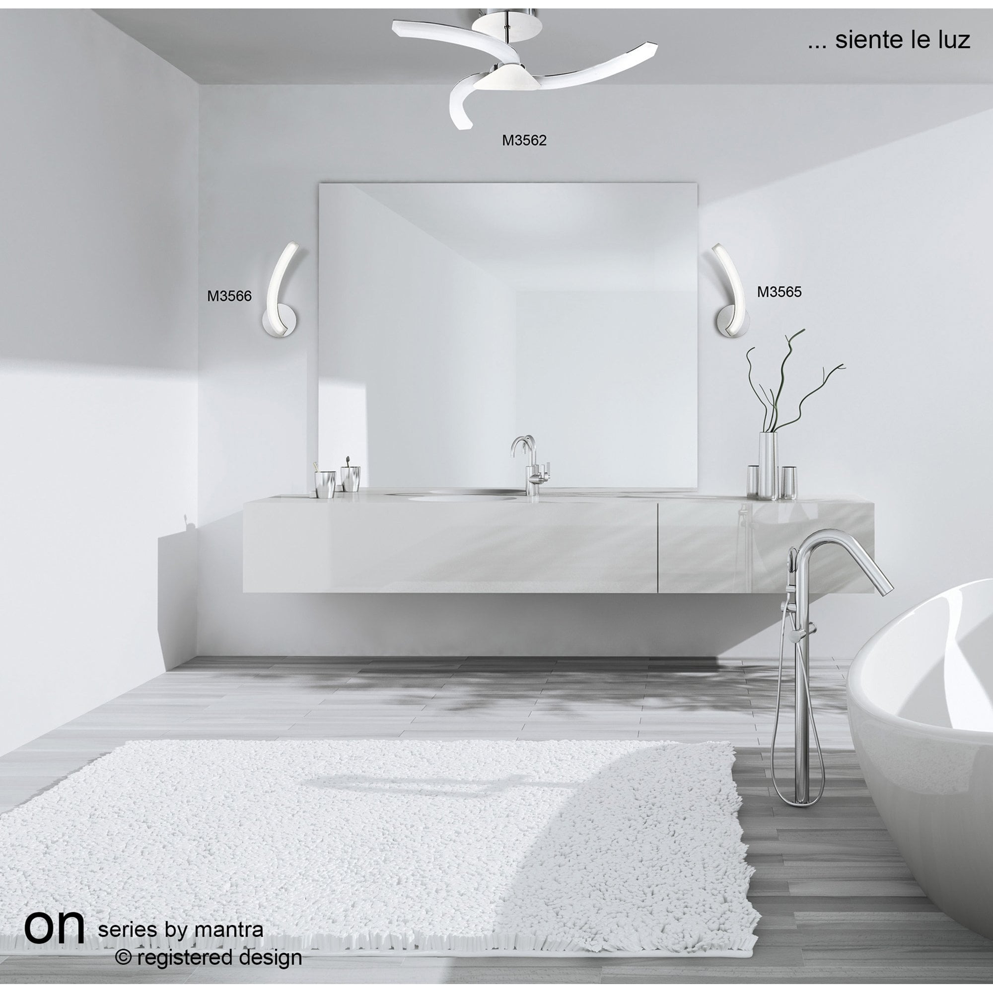 M3566/S On Wall Lamp Right Switched 5W LED Polished Chrome/Frosted Acrylic