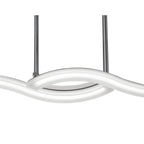 M3567 On Telescopic Convertible To Semi Flush Linear 28W LED Polished Chrome Frosted Acrylic