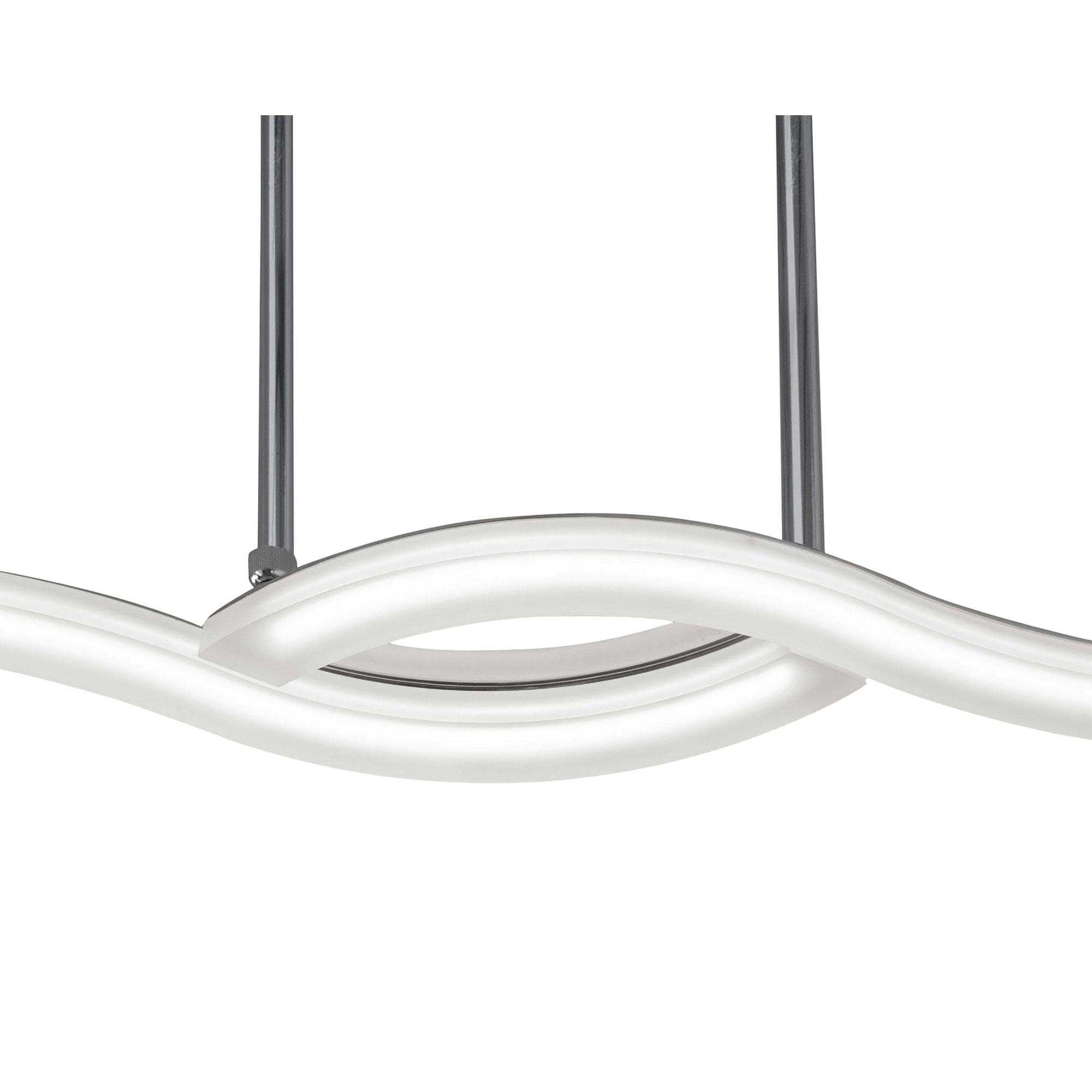 M3567 On Telescopic Convertible To Semi Flush Linear 28W LED Polished Chrome Frosted Acrylic
