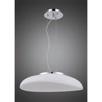 M4891 Opal Oval Pendant 4 Light E27 Polished Chrome/Frosted White Glass