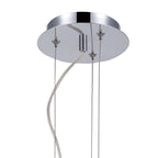 M4891 Opal Oval Pendant 4 Light E27 Polished Chrome/Frosted White Glass