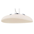 M4891 Opal Oval Pendant 4 Light E27 Polished Chrome/Frosted White Glass