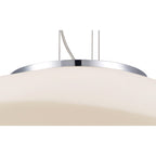 M4891 Opal Oval Pendant 4 Light E27 Polished Chrome/Frosted White Glass
