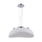 M4892 Opal Pendant 3 Light E27 Polished Chrome/Frosted White Glass