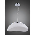 M4892 Opal Pendant 3 Light E27 Polished Chrome/Frosted White Glass