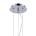 M4892 Opal Pendant 3 Light E27 Polished Chrome/Frosted White Glass