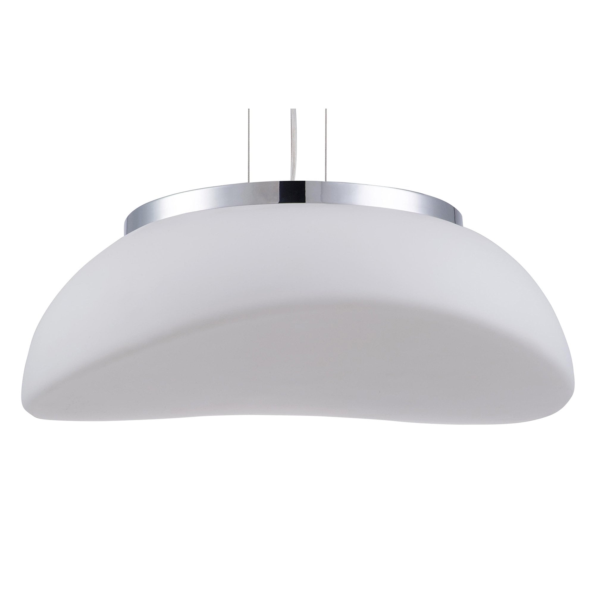 M4892 Opal Pendant 3 Light E27 Polished Chrome/Frosted White Glass
