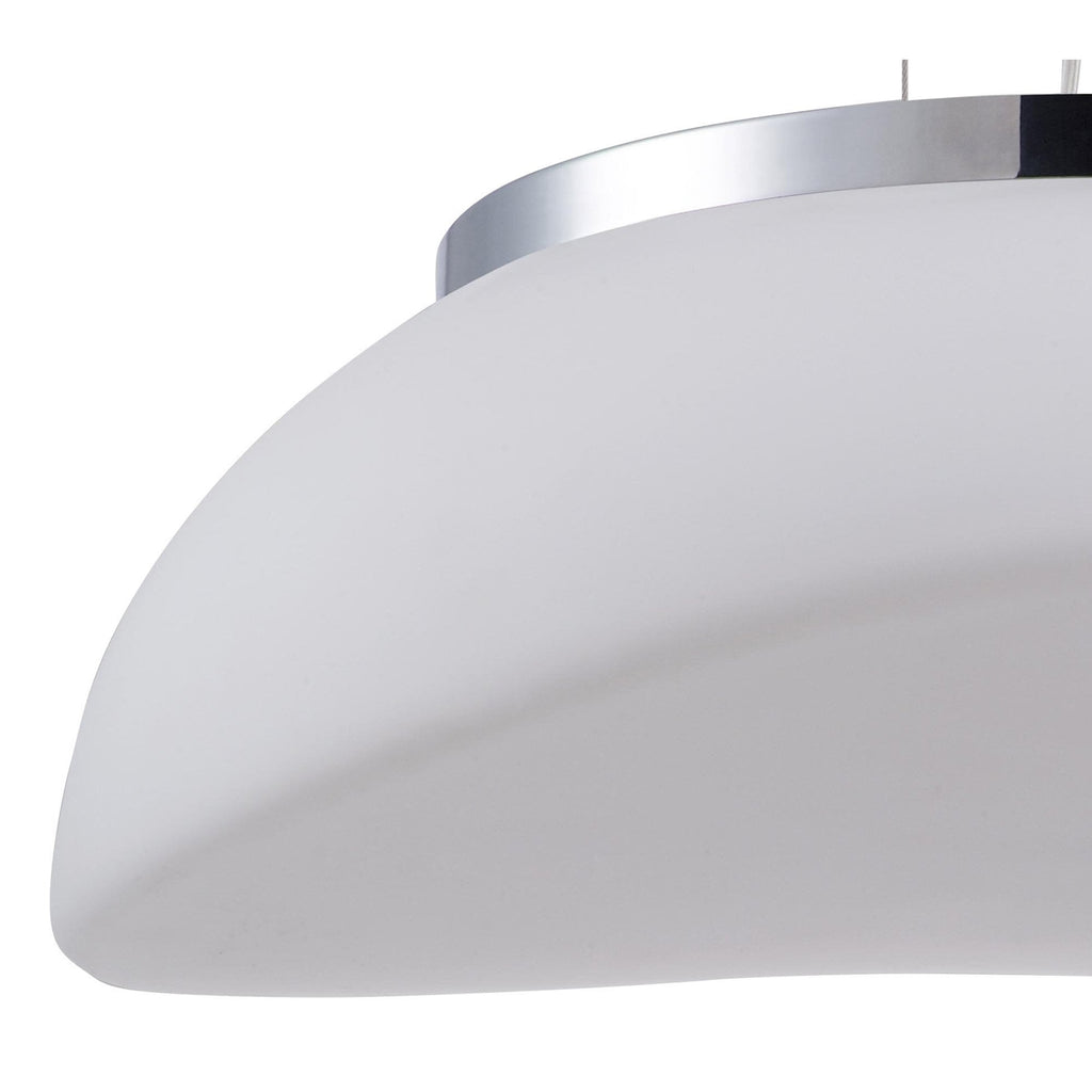 M4892 Opal Pendant 3 Light E27 Polished Chrome/Frosted White Glass