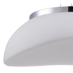 M4892 Opal Pendant 3 Light E27 Polished Chrome/Frosted White Glass