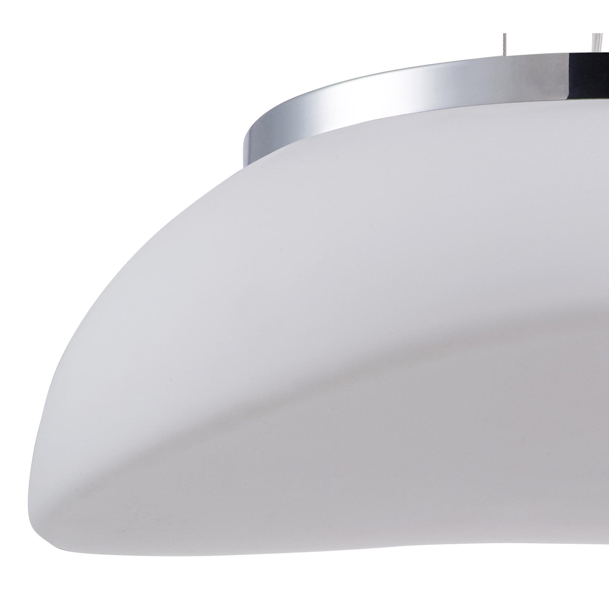 M4892 Opal Pendant 3 Light E27 Polished Chrome/Frosted White Glass