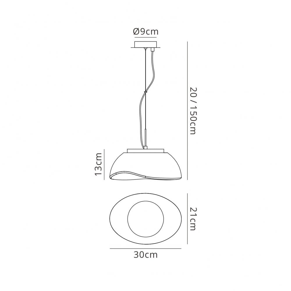 M4893 Opal Pendant 1 Light E27 Polished Chrome/Frosted White Glass