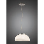 M4893 Opal Pendant 1 Light E27 Polished Chrome/Frosted White Glass