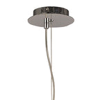 M4893 Opal Pendant 1 Light E27 Polished Chrome/Frosted White Glass