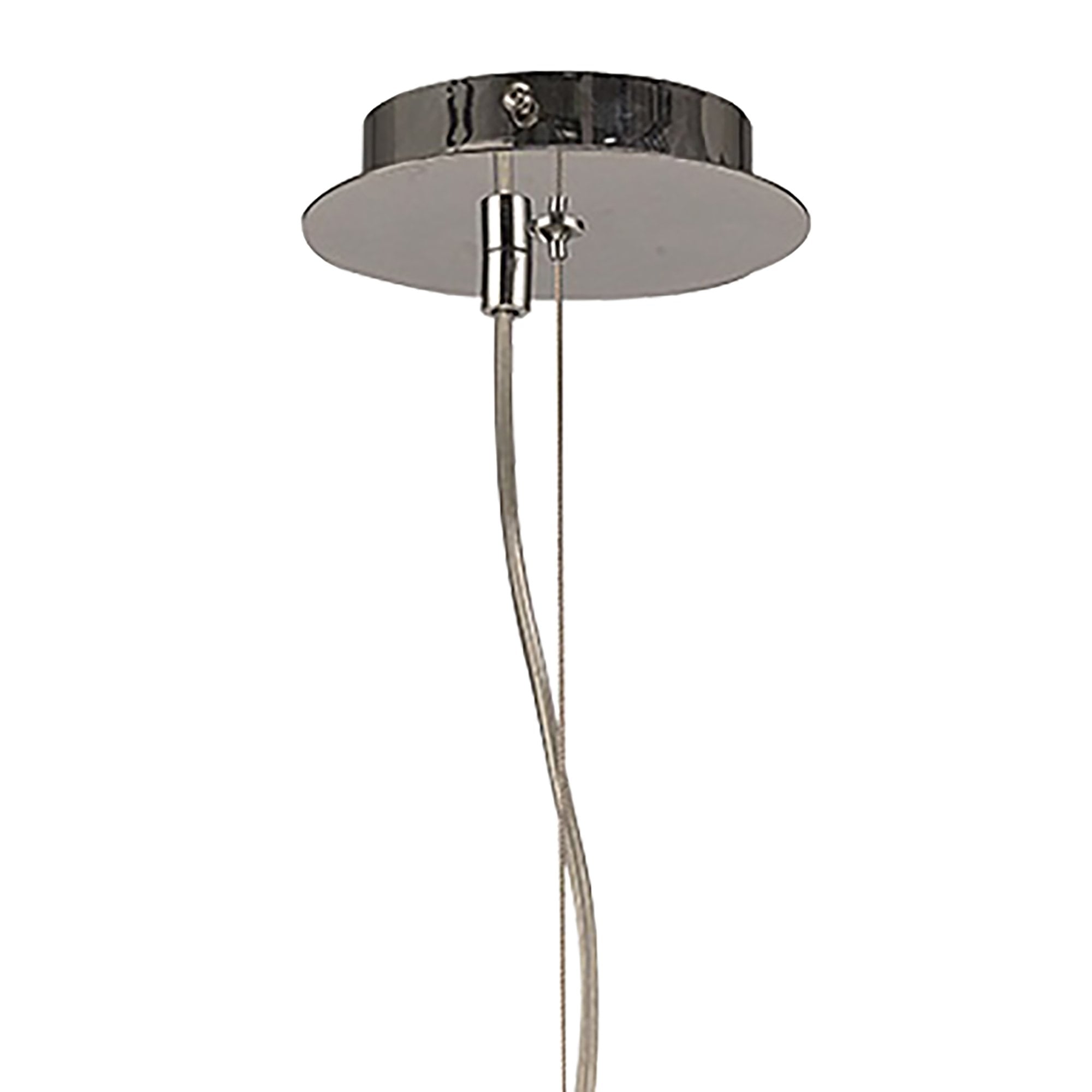 M4893 Opal Pendant 1 Light E27 Polished Chrome/Frosted White Glass