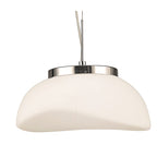 M4893 Opal Pendant 1 Light E27 Polished Chrome/Frosted White Glass