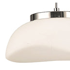 M4893 Opal Pendant 1 Light E27 Polished Chrome/Frosted White Glass