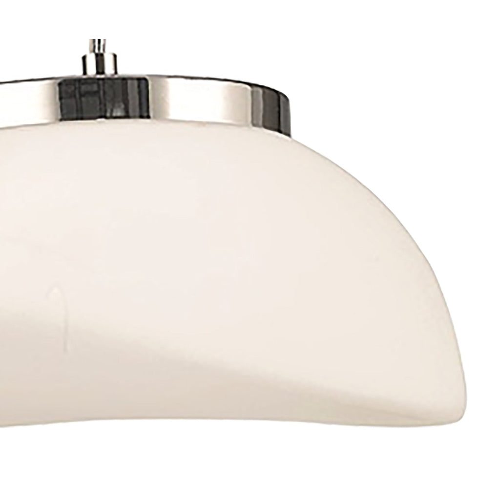 M4893 Opal Pendant 1 Light E27 Polished Chrome/Frosted White Glass