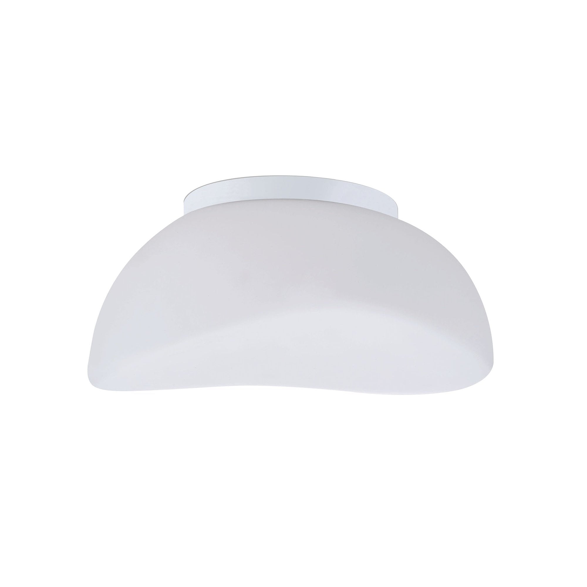 M4896 Opal Flush Ceiling 3 Light E27 Polished Chrome/Frosted White Glass