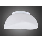 M4896 Opal Flush Ceiling 3 Light E27 Polished Chrome/Frosted White Glass