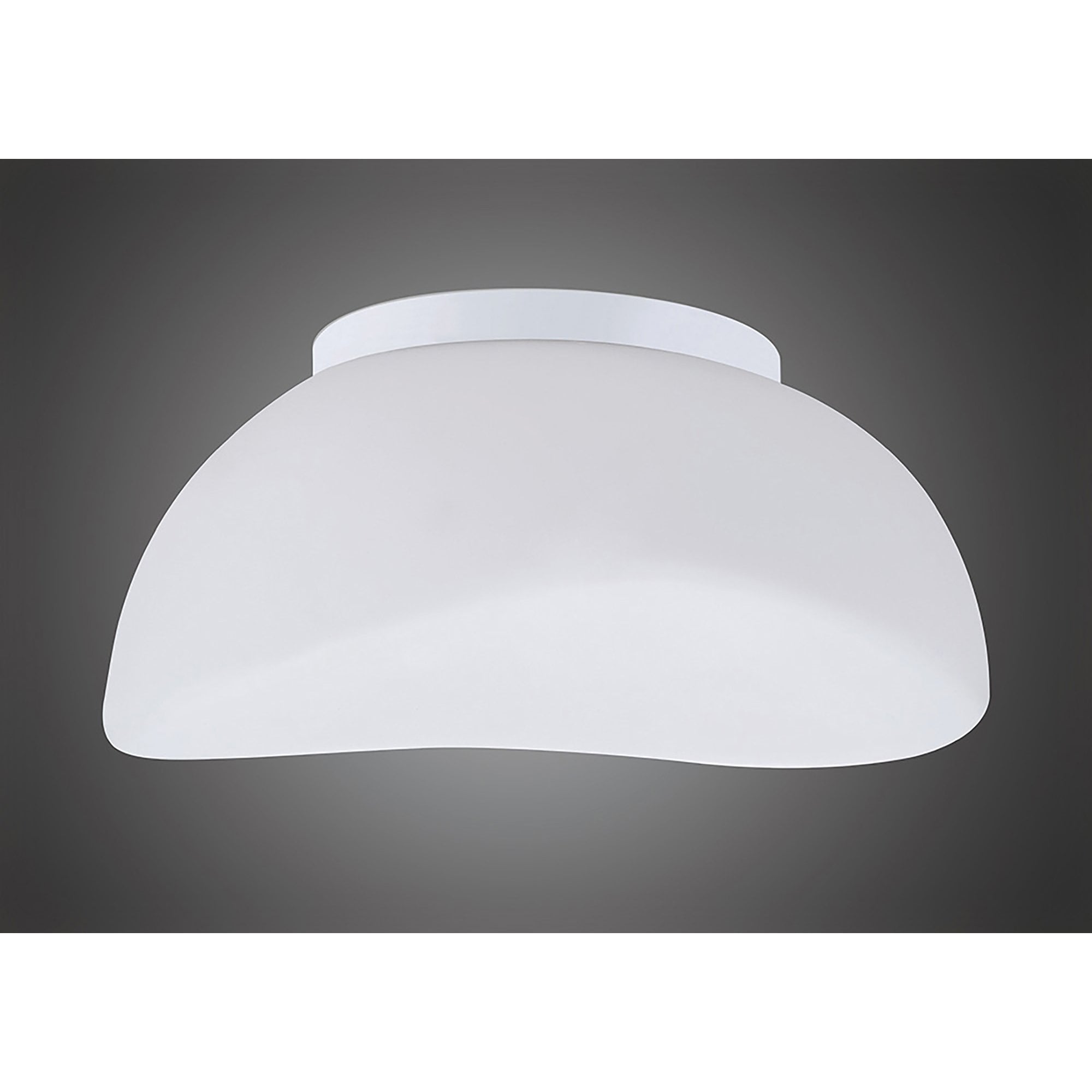 M4896 Opal Flush Ceiling 3 Light E27 Polished Chrome/Frosted White Glass
