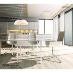 M4896 Opal Flush Ceiling 3 Light E27 Polished Chrome/Frosted White Glass