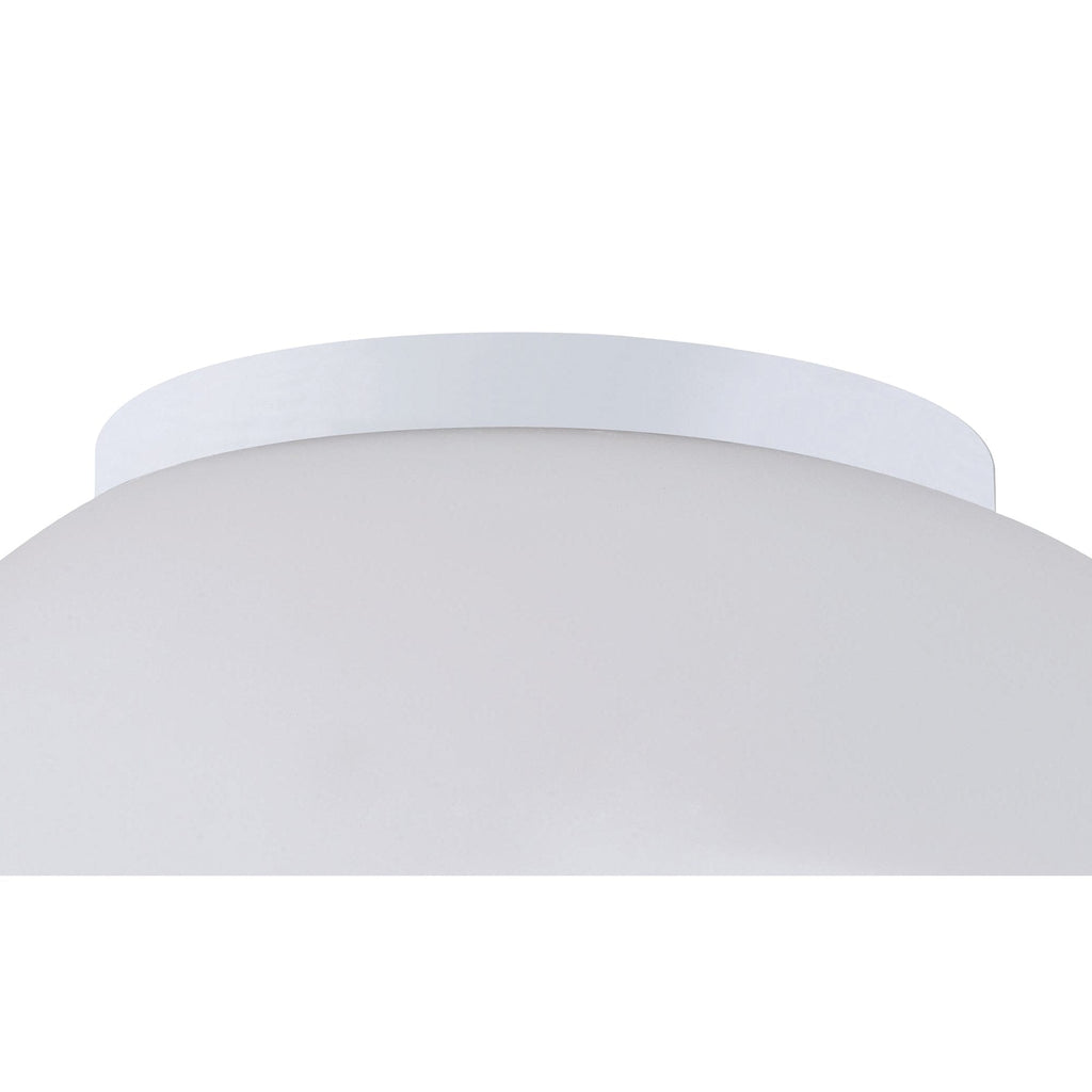 M4896 Opal Flush Ceiling 3 Light E27 Polished Chrome/Frosted White Glass