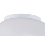 M4896 Opal Flush Ceiling 3 Light E27 Polished Chrome/Frosted White Glass