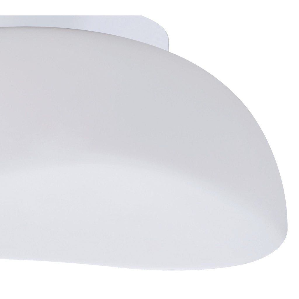 M4896 Opal Flush Ceiling 3 Light E27 Polished Chrome/Frosted White Glass