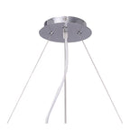 M1541 Ora Pendant 8 Flat Round Light E27 Gloss White/White Acrylic/Polished Chrome