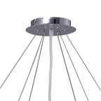 M1543 Ora Pendant 12 Twisted Round Light E27 Gloss White/White Acrylic/Polished Chrome