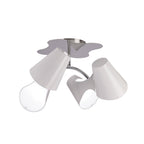 M1545 Ora Ceiling 2 Arm 4 Light E27 Gloss White/White Acrylic/Polished Chrome