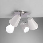 M1545 Ora Ceiling 2 Arm 4 Light E27 Gloss White/White Acrylic/Polished Chrome