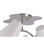 M1545 Ora Ceiling 2 Arm 4 Light E27 Gloss White/White Acrylic/Polished Chrome