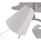 M1545 Ora Ceiling 2 Arm 4 Light E27 Gloss White/White Acrylic/Polished Chrome