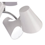 M1545 Ora Ceiling 2 Arm 4 Light E27 Gloss White/White Acrylic/Polished Chrome