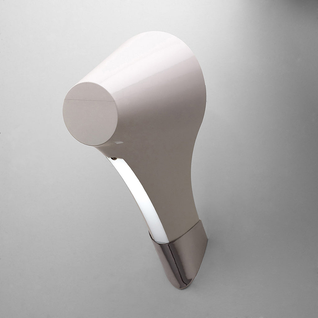 M1547 Ora Wall Lamp 1 Light E27 Gloss White / White Acrylic / Polished Chrome