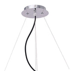 M1551 Ora Pendant 8 Flat Round Light E27 Gloss Black/White Acrylic/Polished Chrome