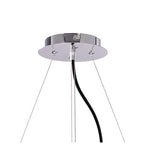 M1552 Ora Pendant 8 Twisted Round Light E27 Gloss Black/White Acrylic/Polished Chrome