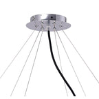 M1553 Ora Pendant 12 Twisted Round Light E27 Gloss Black/White Acrylic/Polished Chrome
