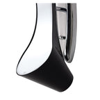 M1554 Ora Wall Lamp 2 Light E27 Gloss Black/White Acrylic/Polished Chrome