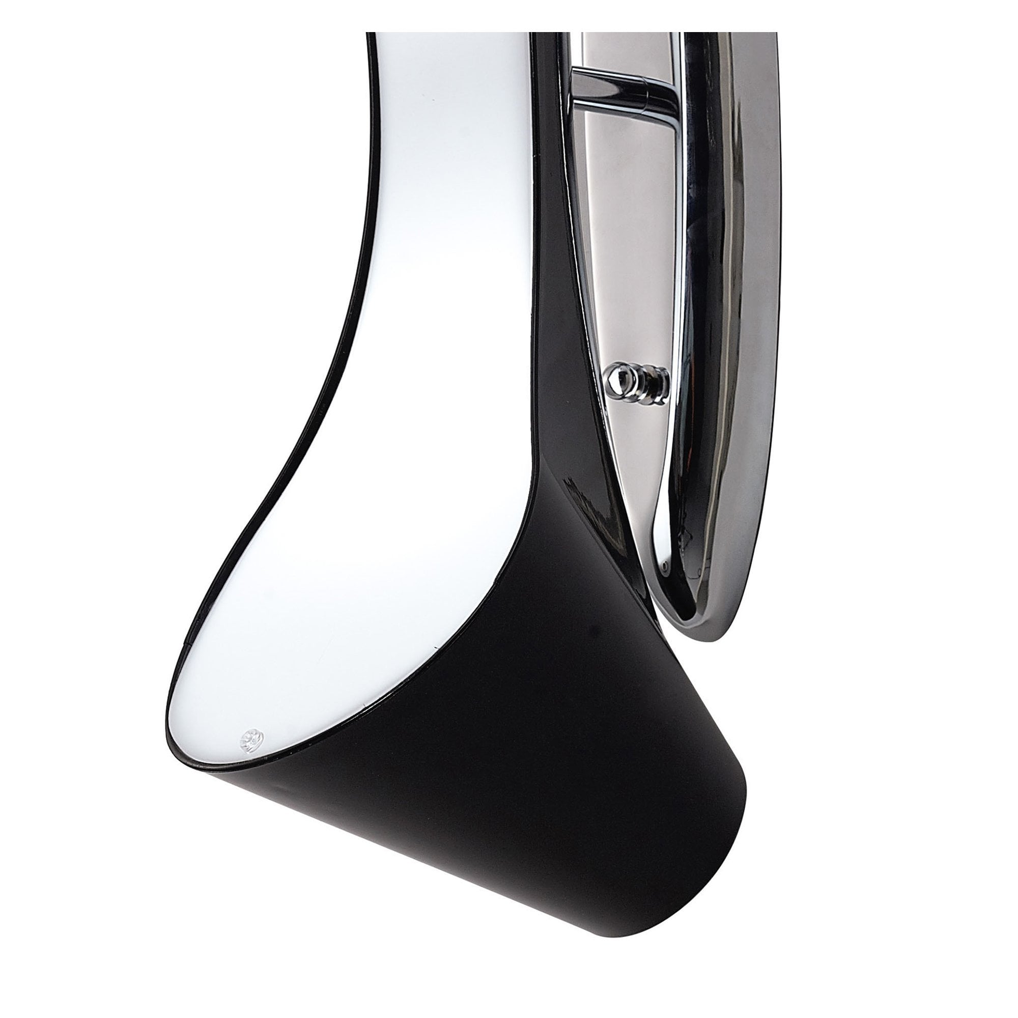 M1554 Ora Wall Lamp 2 Light E27 Gloss Black/White Acrylic/Polished Chrome