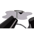 M1555 Ora Ceiling 2 Arm 4 Light E27 Gloss Black/White Acrylic/Polished Chrome