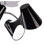 M1555 Ora Ceiling 2 Arm 4 Light E27 Gloss Black/White Acrylic/Polished Chrome