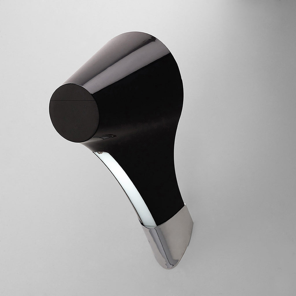 M1557 Ora Wall Lamp 1 Light E27 Gloss Black/White Acrylic/Polished Chrome
