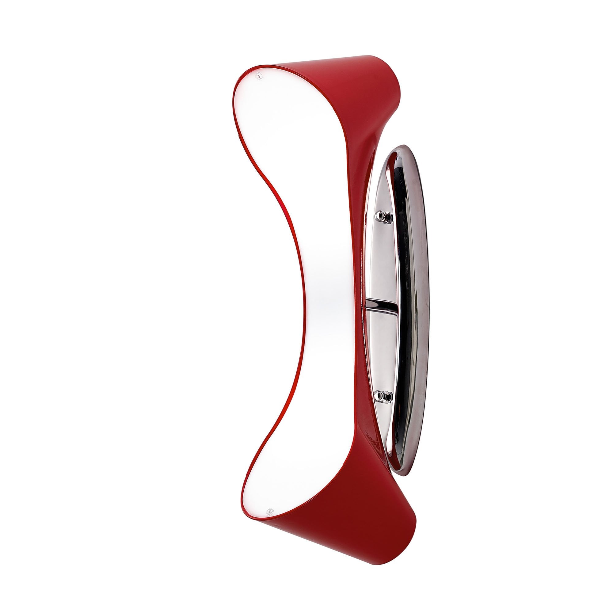 M1564 Ora Wall Lamp 2 Light E27 Gloss Red/White Acrylic/Polished Chrome