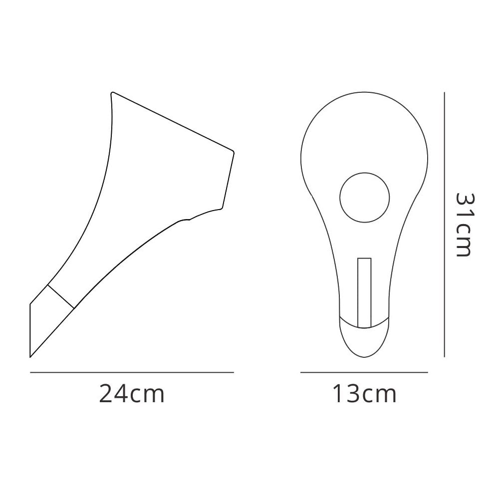M1567 Ora Wall Lamp 1 Light E27 Gloss Red/White Acrylic/Polished Chrome